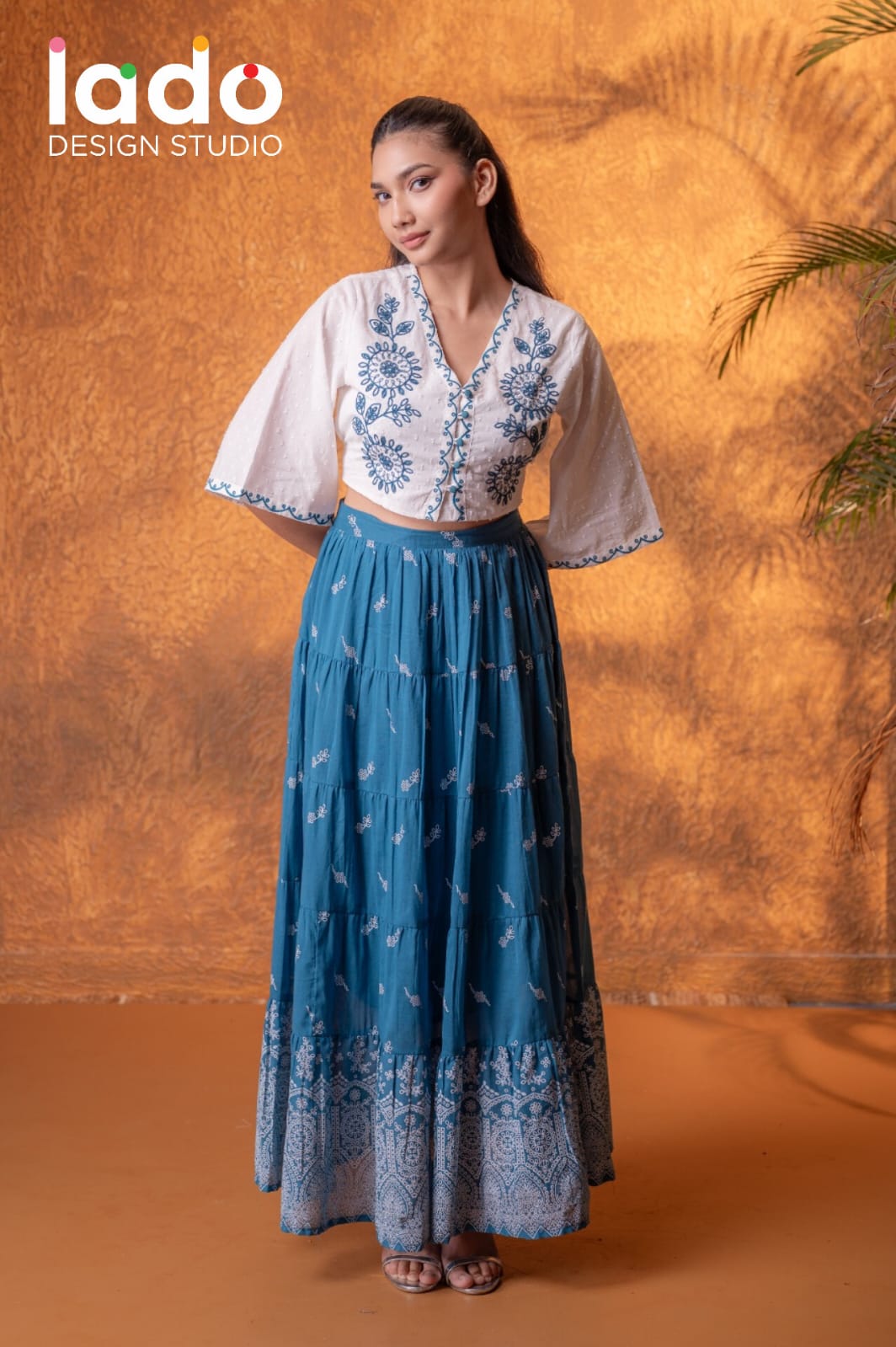 Cotton Skirt Top Shirt
